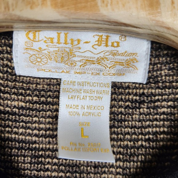 Vintage Tally-Ho Sweater Womens Large Leopard Print Cardigan Button Front 90s - Picture 3 of 11